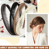 4 Pcs Plastic Headbands with Teeth, Non Slip Comfortable Hair Bands for Women, Home and Commuting, Neutral Colors In Australia - Darrahopens