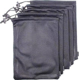 5 Pcs Mesh Drawstring Storage Bags Nylon Stuff Sacks with Cord Lock for Travel Gym Organization Black, Daily Comfort Use In Australia - Darrahopens
