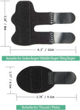 5 Pcs Trigger Finger Splint Set, Adjustable Knuckle Immobilizer and Straightening Support for Arthritis Relief, Black
