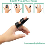 5 Pcs Trigger Finger Splint Set, Adjustable Knuckle Immobilizer and Straightening Support for Arthritis Relief, Black In Australia - Darrahopens