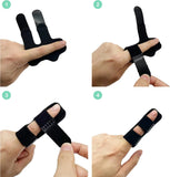5 Pcs Trigger Finger Splint Set, Adjustable Knuckle Immobilizer and Straightening Support for Arthritis Relief, Black