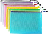 6 Pack Mesh Zipper Pouch Bags Waterproof Zip File Folders for Office Organization and Travel Storage Colorful, Waterproof Design In Australia - Darrahopens