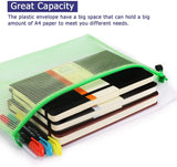 6 Pack Mesh Zipper Pouch Bags Waterproof Zip File Folders for Office Organization and Travel Storage Colorful, Waterproof Design In Australia - Darrahopens