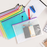 6 Pack Mesh Zipper Pouch Bags Waterproof Zip File Folders for Office Organization and Travel Storage Colorful, Waterproof Design