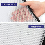 6 Pack Mesh Zipper Pouch Bags Waterproof File Folder Organizer for Office Supplies and Travel Storage Clear, White
