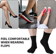 Tabi Split Toe Socks 6 Pairs Elastic Cotton Wicking Sandal Socks for Women and Men Black, Daily Comfort Use, for Men Women and Everyday Wear