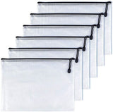 6 Pcs A6 Mesh Zipper Pouches Plastic Zip File Folders for Office Receipts and Cosmetics Black 6 x 4.5 Inch, Durable Plastic Construction In Australia - Darrahopens