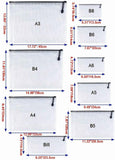 6 Pcs A6 Mesh Zipper Pouches Plastic Zip File Folders for Office Receipts and Cosmetics Black 6 x 4.5 Inch, Durable Plastic Construction In Australia - Darrahopens