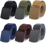 6 PCS Heavy Duty Nylon Webbing Canvas Belts for Men and Women, Outdoor Hiking and Casual Wear, Multicolor, Heavy Duty Use In Australia - Darrahopens