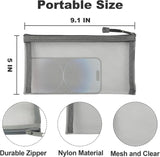 6 Pcs Nylon Mesh Zipper Makeup Bags Cosmetic Pouches for Travel and Home Organization, Small Gray, Daily Comfort Use In Australia - Darrahopens