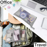 6 Pcs Nylon Mesh Zipper Makeup Bags Cosmetic Pouches for Travel and Home Organization, Small Gray, Daily Comfort Use In Australia - Darrahopens