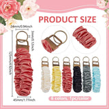 6 Pack Scrunchie Keychains Colorful Polyester Wristlet Key Ring Bracelets for Women Running Dog Walking, Daily Comfort Use In Australia - Darrahopens