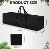 Extra Large Duffle Bag Heavy Duty Waterproof Tent Storage Carrying Case for Camping Travel Fishing Outdoor Moving, Black 65 x 16 x 16 Inch In Australia - Darrahopens