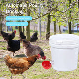 8 Pack Chicken Waterer Cups Automatic Leakproof Poultry Drinking System with Tee Fitting and Mounting Tool for Chickens Red In Australia - Darrahopens