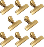8 Pack Bag Clips, 3 Inch Wide Stainless Steel Heavy Duty Chip Clips for Food Bags, Coffee, Kitchen and Office Storage, Gold In Australia - Darrahopens