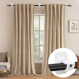 8 Pack No Drill Curtain Rod Brackets, Self Adhesive Nail Free Adjustable Hangers for Curtain Poles 0.62-1.57 Inch, White In Australia - Darrahopens