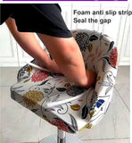 2 Pack Bar Stool Slipcovers Stretch Swivel Chair Covers with Back for Counter Armchairs Kitchen Island Blue Pattern