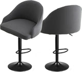 2 Pack Bar Stool Slipcovers Stretch Swivel Chair Covers with Back for Counter Armchairs and Kitchen Island Chairs Gray In Australia - Darrahopens