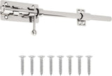 Barrel Bolt Door Latch 12 Inch 304 Stainless Steel Heavy Duty Slide Lock for Gate Barn Door with 8.5 mm Padlock Hole, Silver In Australia - Darrahopens