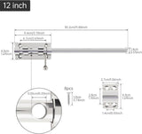 Barrel Bolt Door Latch 12 Inch 304 Stainless Steel Heavy Duty Slide Lock for Gate Barn Door with 8.5 mm Padlock Hole, Silver In Australia - Darrahopens