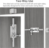 Barrel Bolt Door Latch 12 Inch 304 Stainless Steel Heavy Duty Slide Lock for Gate Barn Door with 8.5 mm Padlock Hole, Silver In Australia - Darrahopens