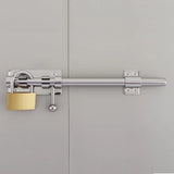 Barrel Bolt Door Latch 12 Inch 304 Stainless Steel Heavy Duty Slide Lock for Gate Barn Door with 8.5 mm Padlock Hole, Silver In Australia - Darrahopens