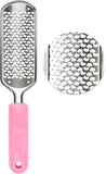 Foot File Callus Remover, Stainless Steel Pedicure Scrubber for Hard Cracked Dead Skin, Wet and Dry Foot Care, Pink In Australia - Darrahopens