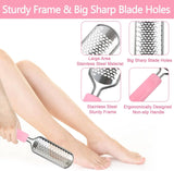 Foot File Callus Remover, Stainless Steel Pedicure Scrubber for Hard Cracked Dead Skin, Wet and Dry Foot Care, Pink In Australia - Darrahopens