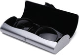 Hard Aluminum Eyeglasses Case Matte Metal Spectacle Box for Sunglasses Storage Silver, Aluminum Construction, Practical Everyday Use