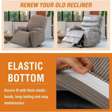 Recliner Slipcover High Stretch Jacquard Fabric with Side Pocket for Standard Power Lift Recliner Chair Brown, Letter G Option In Australia - Darrahopens