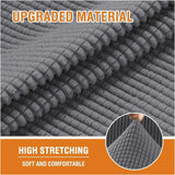 Recliner Slipcover with Side Pocket, High Stretch Soft Jacquard Fitted Cover for Standard Power Lift Recliner, Gray, Letter D Option In Australia - Darrahopens