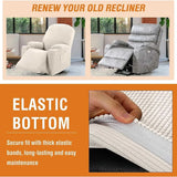 Power Lift Recliner Slipcover, High Stretch Soft Jacquard Fabric with Side Pocket, Fitted Cover for Standard Recliner Chair, Cream, Letter H Option In Australia - Darrahopens