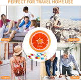Portable Weekly Pill Organizer Box, 7 Day Rotary Circular Design, 3 Compartment Fruit Style for Travel, Orange In Australia - Darrahopens