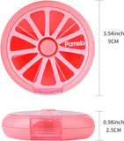Portable Weekly Pill Organizer Box, 7 Day Rotary 3 Compartment Medicine Case for Travel and Daily Use, Pomelo Pink In Australia - Darrahopens