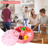 Portable Weekly Pill Organizer Box, 7 Day Rotary 3 Compartment Medicine Case for Travel and Daily Use, Pomelo Pink In Australia - Darrahopens