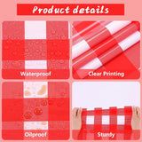Gingham Plastic Tablecloths, Disposable Waterproof Rectangle Table Covers for Parties and Picnics, Red White, 54 x 108 Inch, 3 Pack In Australia - Darrahopens
