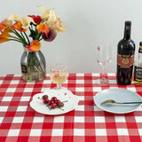 Gingham Plastic Tablecloths, Disposable Waterproof Rectangle Table Covers for Parties and Picnics, Red White, 54 x 108 Inch, 3 Pack In Australia - Darrahopens