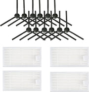 Robotic Vacuum Replacement Parts Kit with 6 Pairs Side Brushes and 4 High Efficiency Filters for ILIFE V3 V3s V5 V5s Pro V50 V55