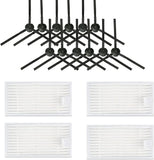 Robotic Vacuum Replacement Parts Kit with 6 Pairs Side Brushes and 4 High Efficiency Filters for ILIFE V3 V3s V5 V5s Pro V50 V55