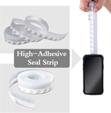 Silicone Weather Stripping Seal Strip, Self Adhesive Soundproof Door Draft Stopper for Doors and Windows, White 16.5 Ft , 35 mm Size