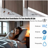 Silicone Weather Stripping Seal Strip, Self Adhesive Soundproof Draft Stopper for Doors and Windows, Clear, 16.5 Ft x 45 mm, White