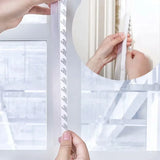 Silicone Weather Stripping Seal Strip, Self Adhesive Soundproof Draft Stopper for Doors and Windows, Clear, 16.5 Ft x 45 mm, White