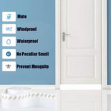 Silicone Weather Stripping Seal Strip, Self Adhesive Soundproof Draft Stopper for Doors and Windows, Clear, 16.5 Ft x 45 mm, White