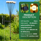 Solar Garden Lights 2 Pack, 16 LED Swaying Firefly Lights for Patio Pathway Courtyard Decoration, Big Bulb Waterproof In Australia - Darrahopens