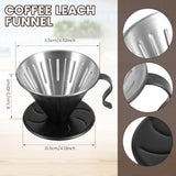 Stainless Steel Pour Over Coffee Dripper Cone Filter with Anti Scald Handle for Hand Brew Coffee, Black, Stainless Steel Construction In Australia - Darrahopens