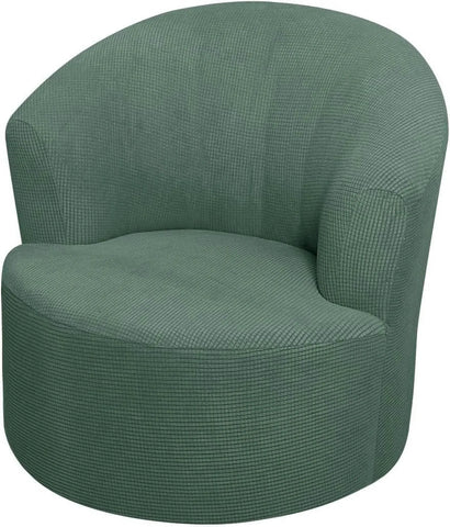 2 Pack Swivel Barrel Chair Slipcover Stretch Soft Washable Furniture Protector for Round Club Accent Chairs Living Room Green In Australia - Darrahopens