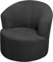 1 Pack Swivel Barrel Chair Slipcover Stretch Soft Washable Furniture Protector for Round Club Accent Chairs Living Room Black In Australia - Darrahopens