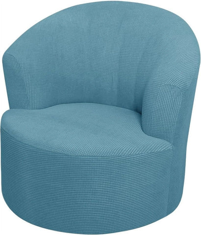 1 Pack Swivel Barrel Chair Slipcover Stretch Soft Washable Furniture Protector for Round Club Accent Chairs Living Room Blue In Australia - Darrahopens