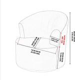 1 Pack Swivel Barrel Chair Slipcover Stretch Soft Washable Furniture Protector for Round Club Accent Chairs Living Room Blue