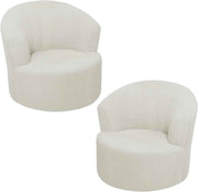1 Pack Swivel Barrel Chair Slipcover Stretch Soft Washable Furniture Protector for Round Club Accent Chairs Living Room Cream White In Australia - Darrahopens